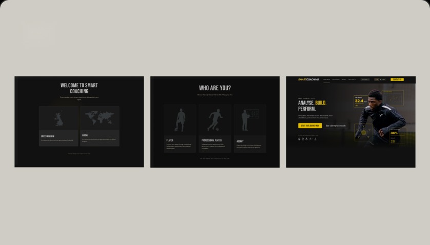 Smart Coaching website design